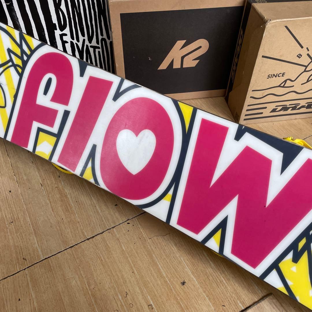 FLOW×FLUX　フロー　フラックス　バインディング付スノーボードセット