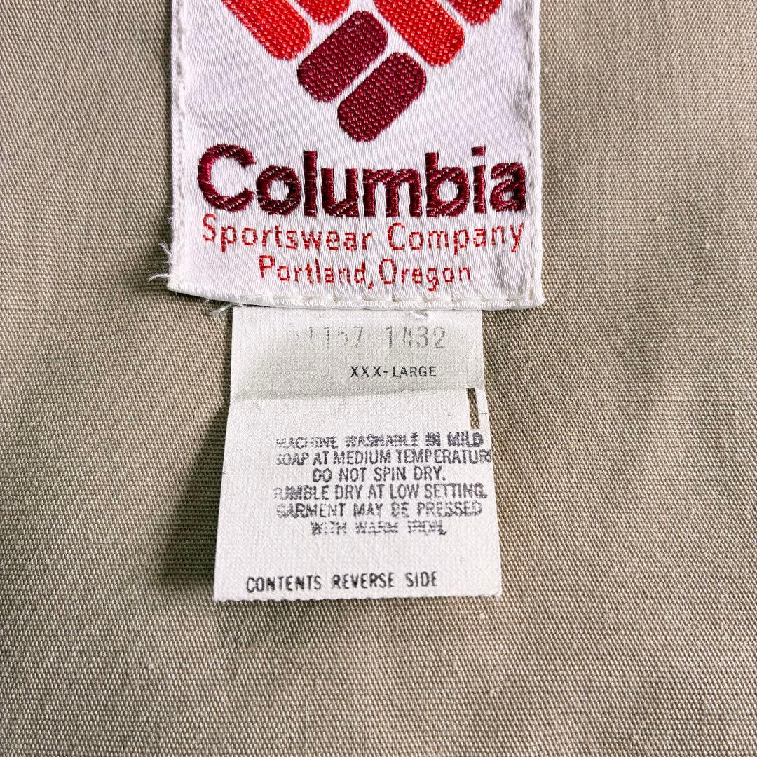 70s 80s Columbia フィッシングベスト XXXL ベージュ 旧タグ