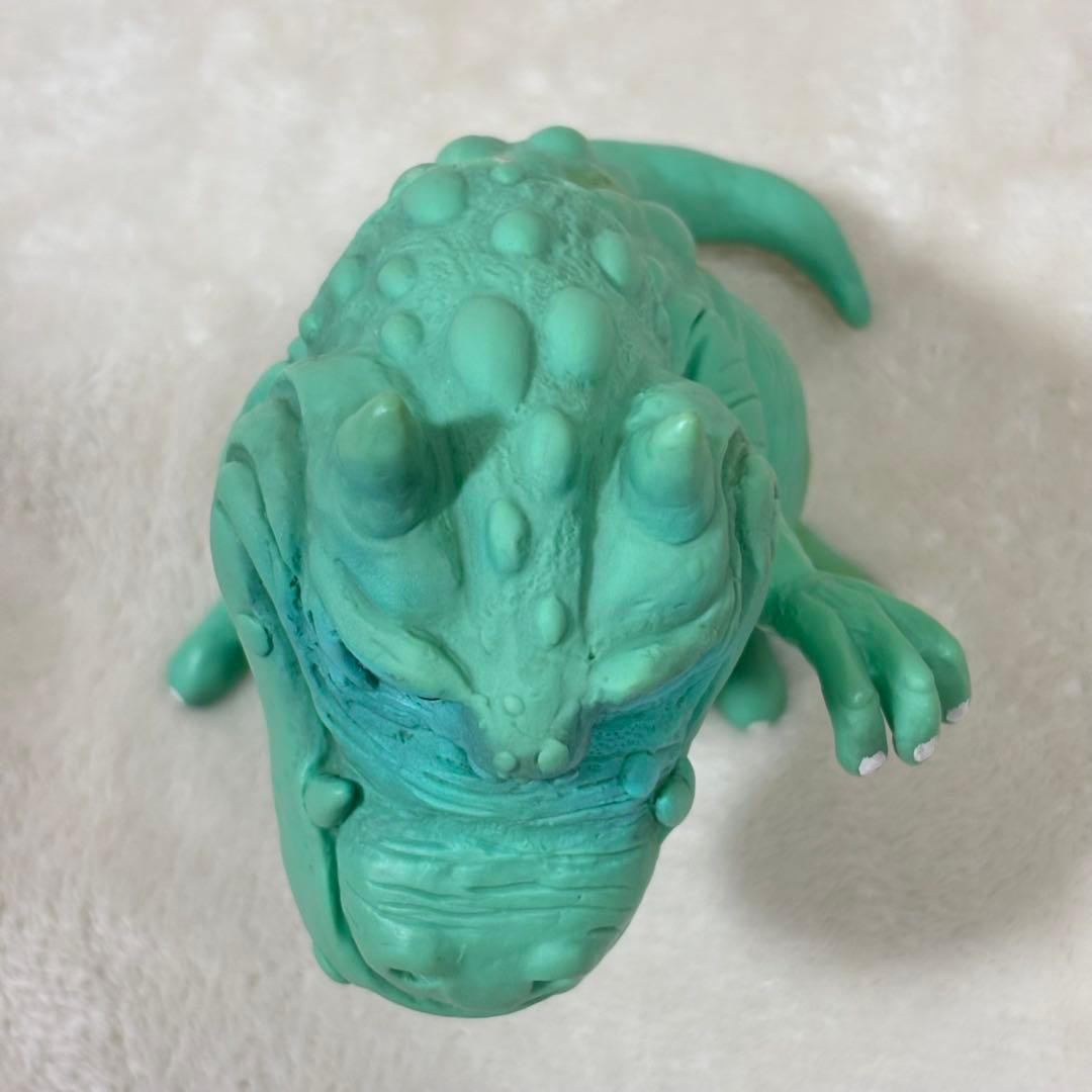 【希少】70s ドムドムバーガー 販促 ソフビ 怪獣 エメラルドカラー 美品