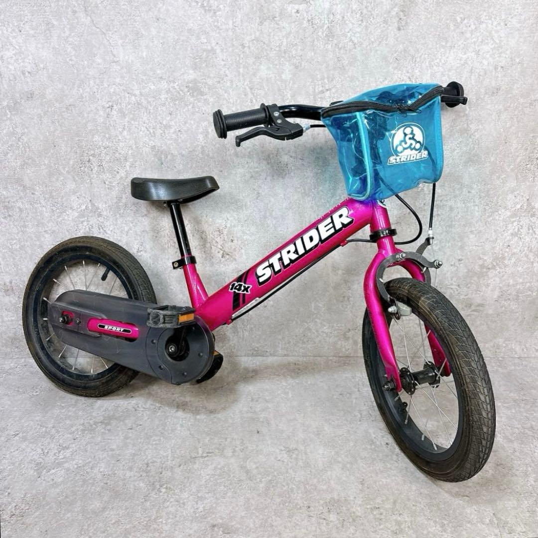 動作良好♪ STRIDER キッズバイク フューシャピンク ストライダー14X