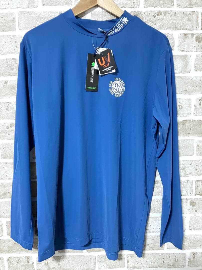 【早い者勝ち‼️】新品 ガッチャゴルフ メンズ 長袖モックネック XL ブルー