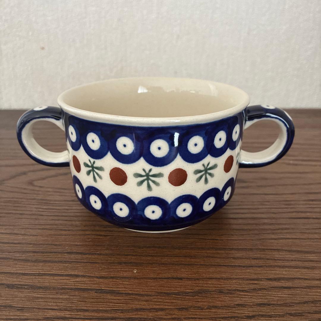 ポーランド食器　ボレス社　ハンドル付きスープカップ⭐️2時間限定タイムセール⭐️