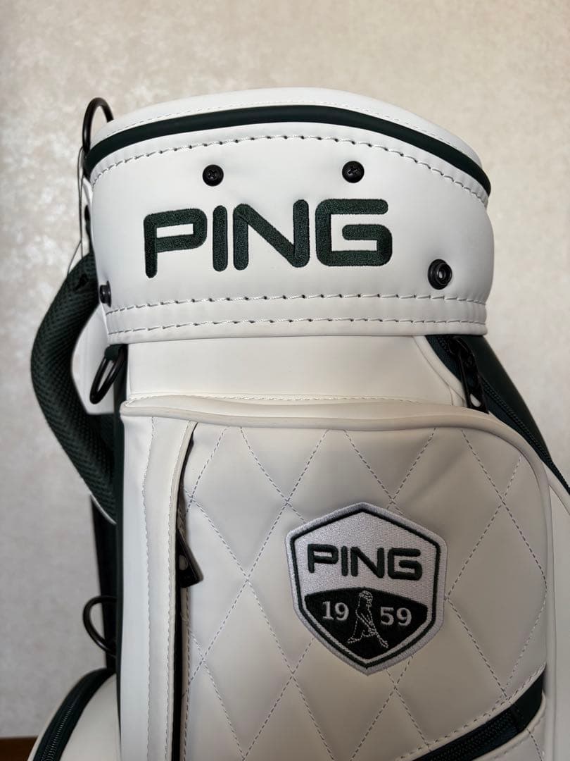【美品】PING ピン キャディバッグ ホワイト・グリーン