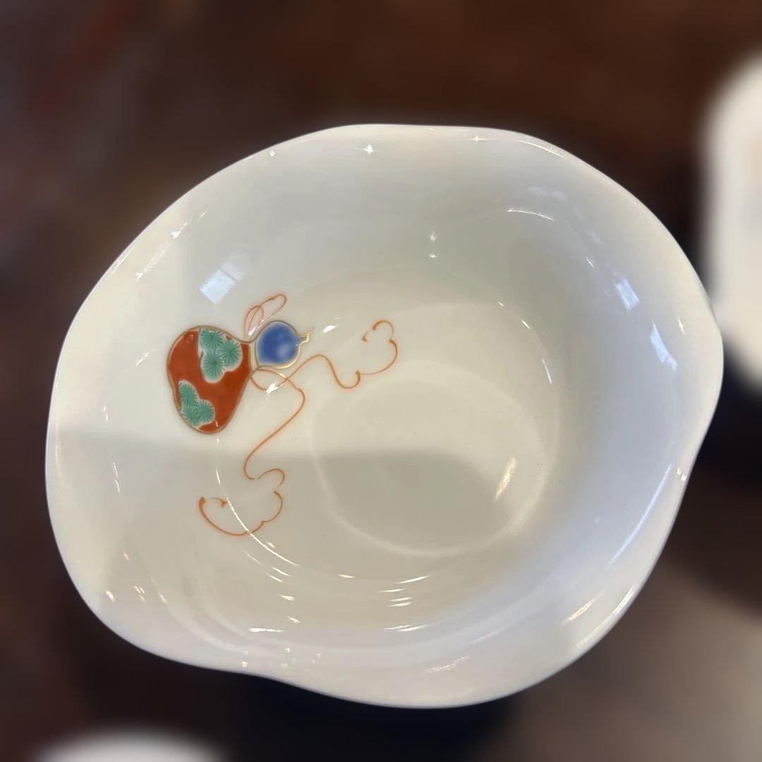 新春SALE 深川製磁　花ひょうたん　小鉢揃　小皿揃