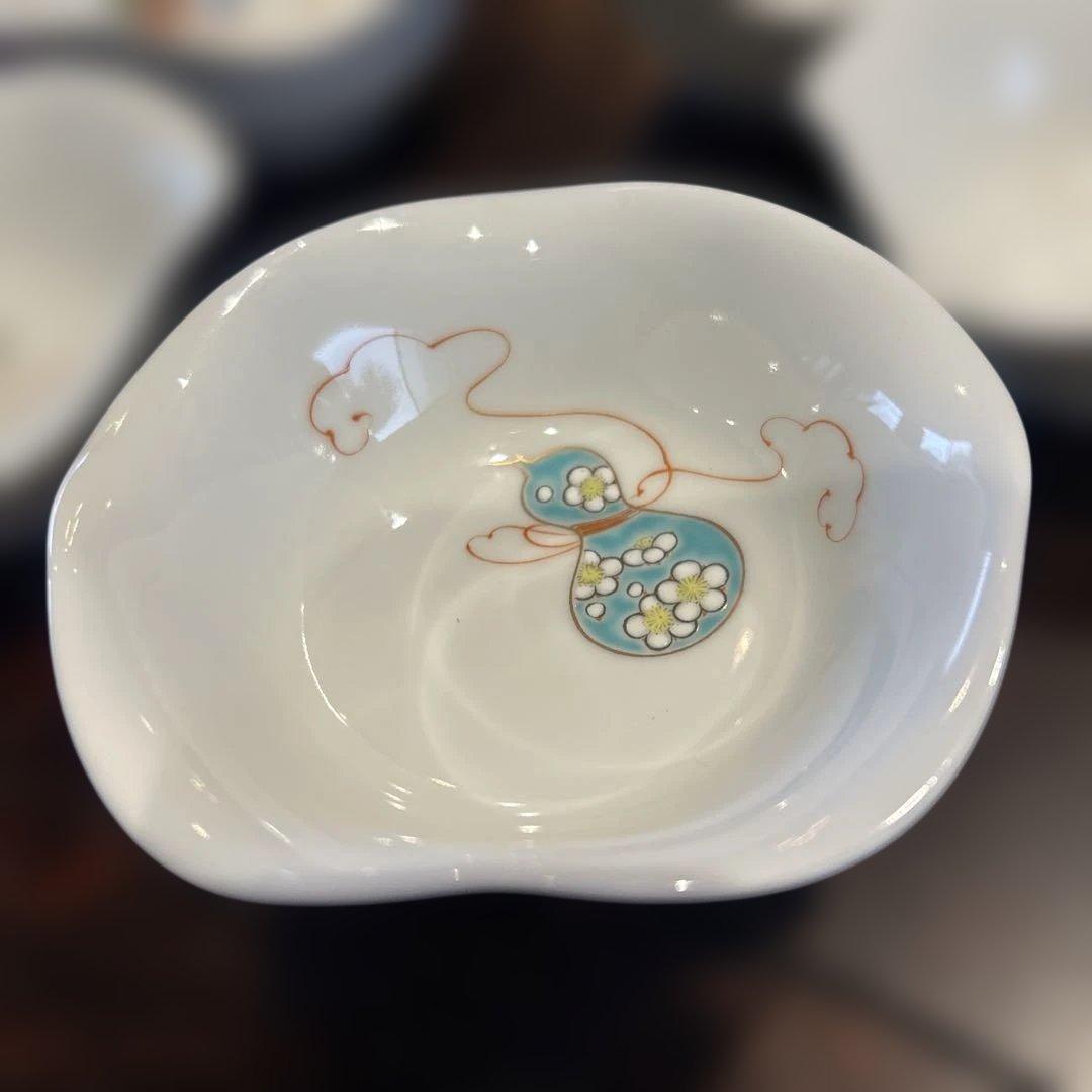 新春SALE 深川製磁　花ひょうたん　小鉢揃　小皿揃