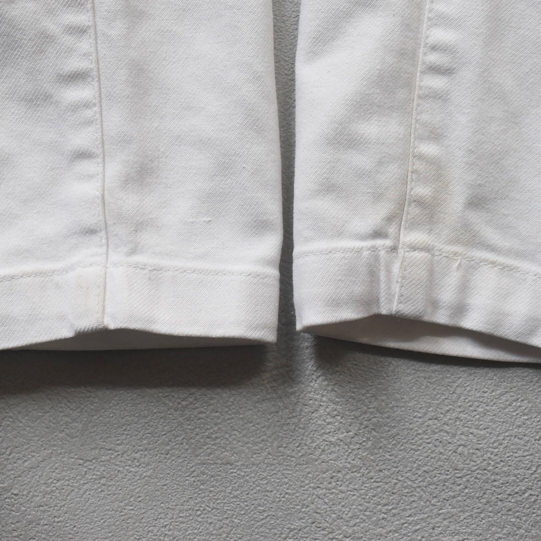 近年モデルPEARLY GATES ストレッチホワイトパンツ サイズ4 ロゴ刺繍