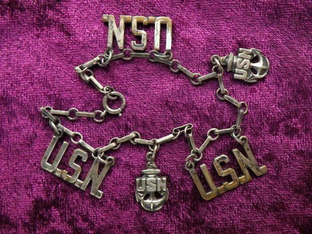 【1940年代頃】USN 米海軍 アンカー ヴィンテージ ミリタリーブレスレット