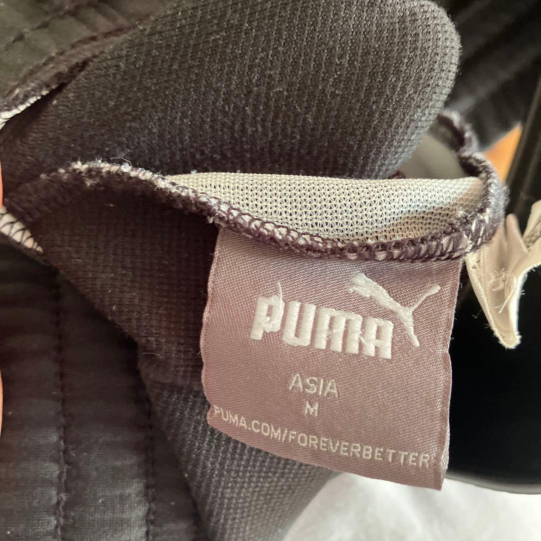 PUMA ジップアップジャケット M ブラック/ブルー　上下セット　パンツは2枚
