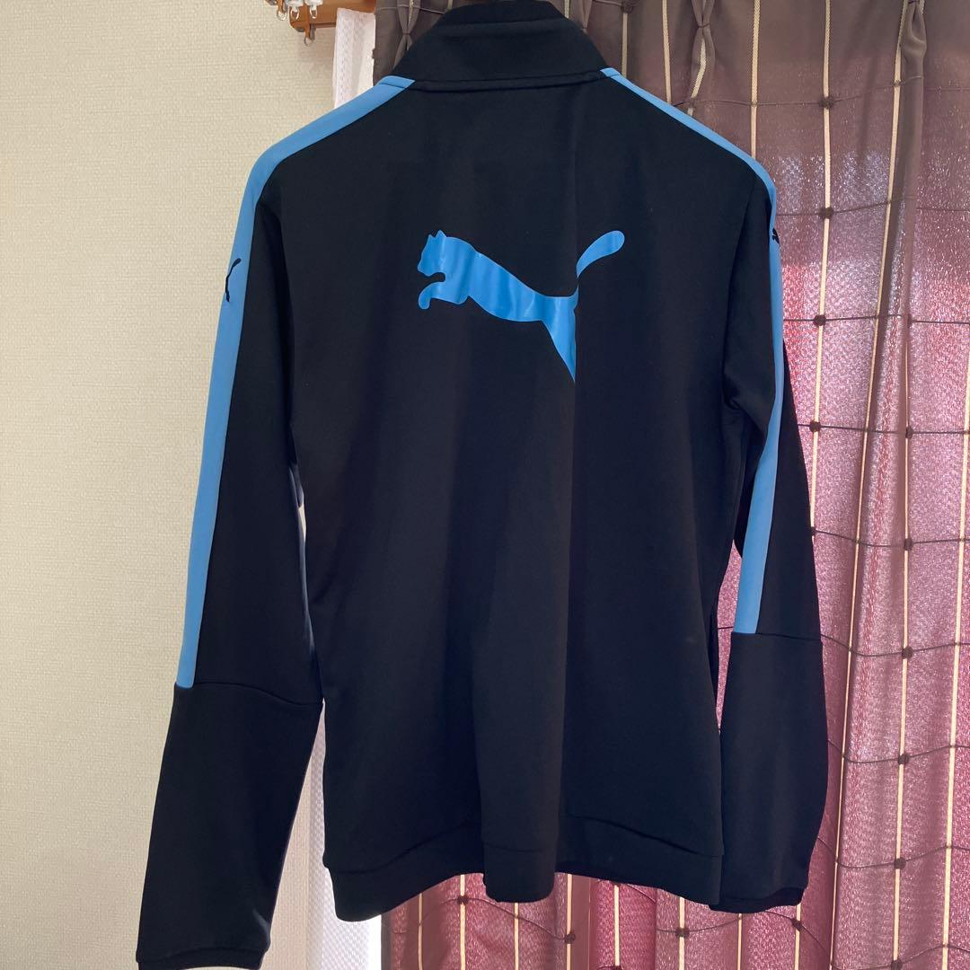 PUMA ジップアップジャケット M ブラック/ブルー　上下セット　パンツは2枚