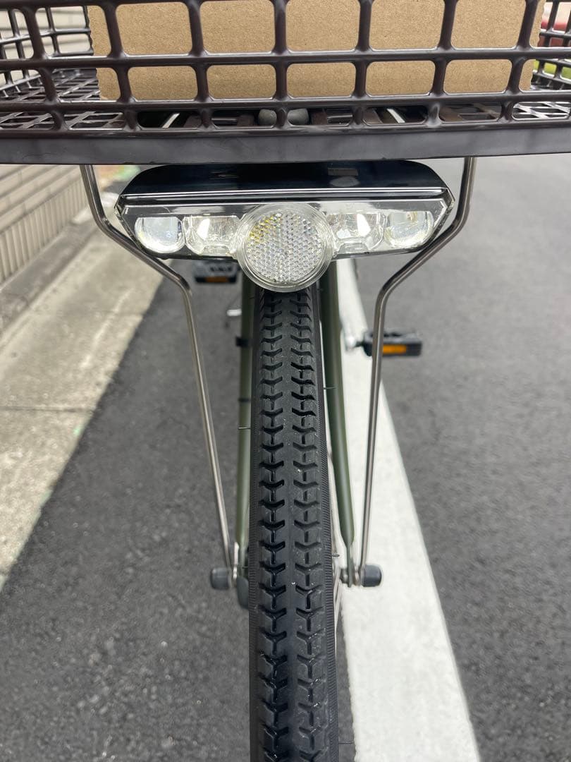 【超綺麗】オリーブグリーン 電動アシスト自転車16Ah
