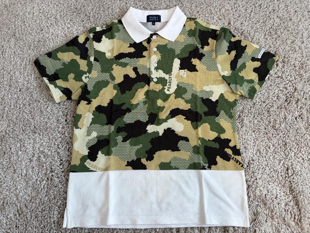 PEARLY GATES パーリーゲイツ☆カモフラ柄ポロシャツ☆サイズ５☆極美品