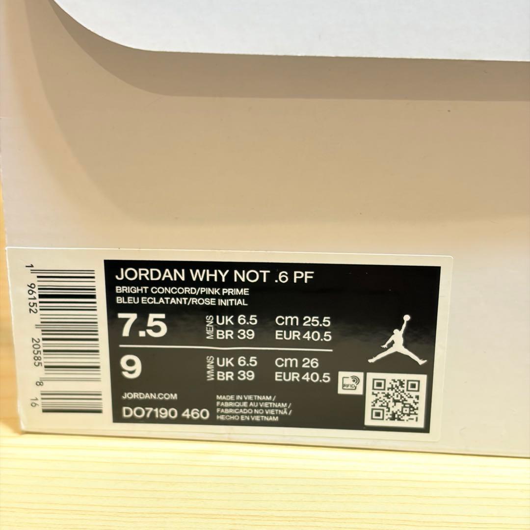 【箱付き】NIKE JORDAN why not.6PF 25.5cm
