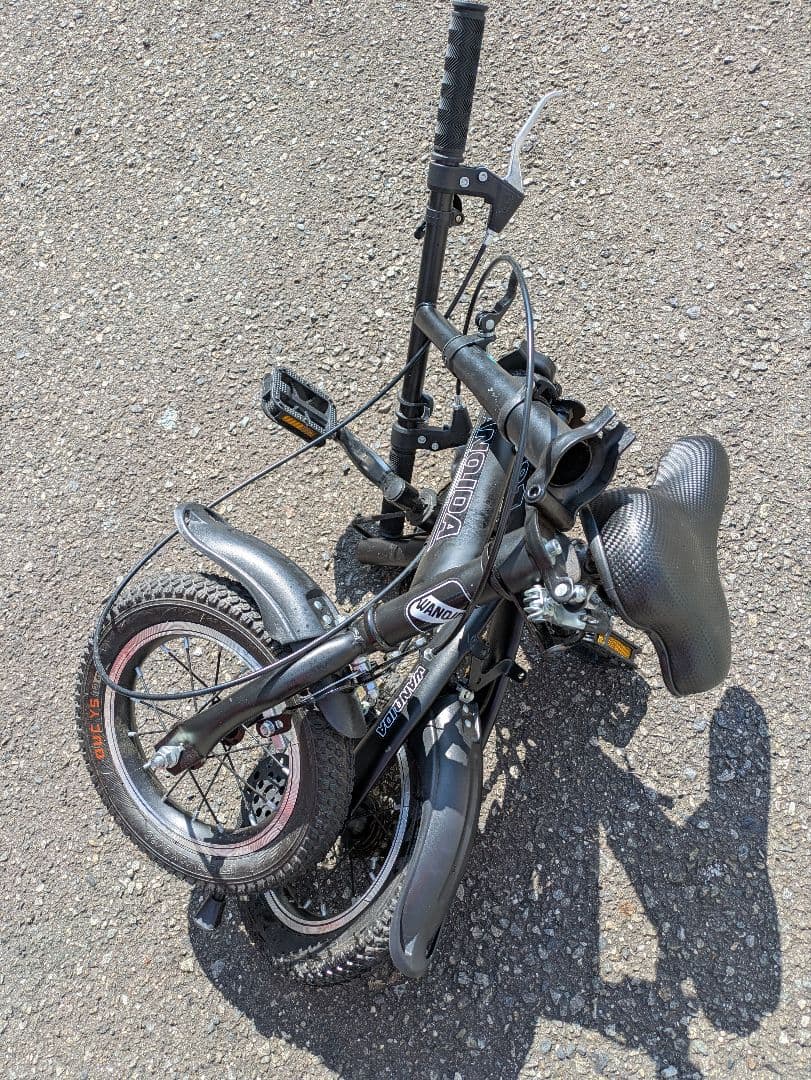 WANIDA 自転車 折りたたみ クロスバイク 12インチ 軽量 小型 ブラック