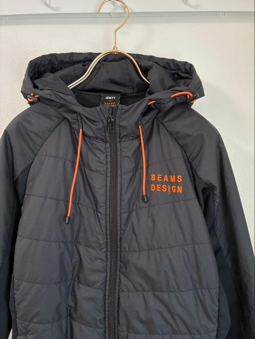 BEAMS DESIGN フード付き　中綿ジャケット M ボンディング ZETT