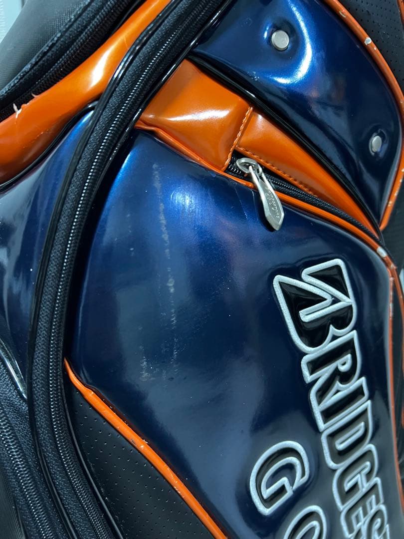 BRIDGESTONE GOLF キャディバッグ ネイビー/オレンジ