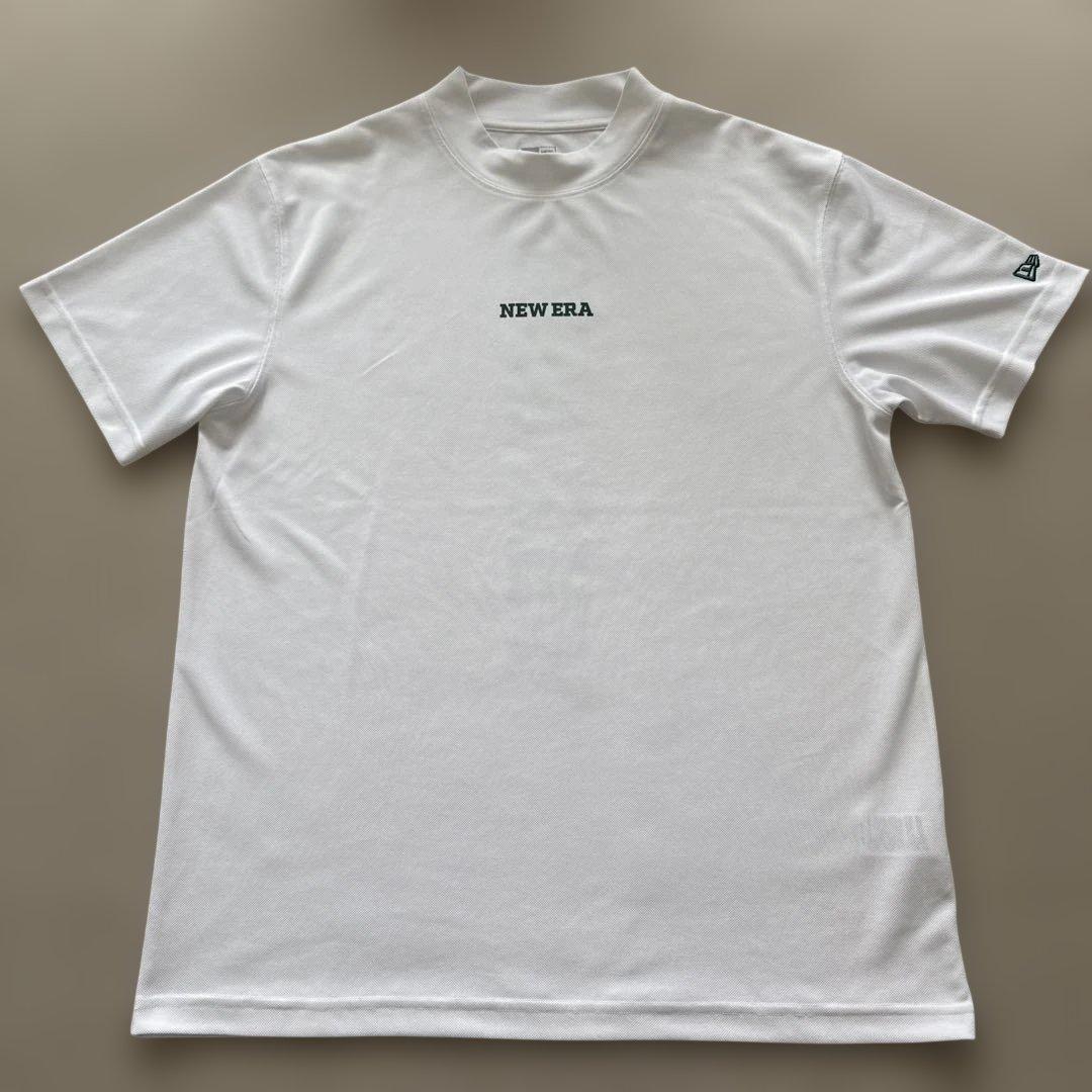 【美品】　NEW ERA ゴルフウェア　モックネック　ホワイト サイズXL