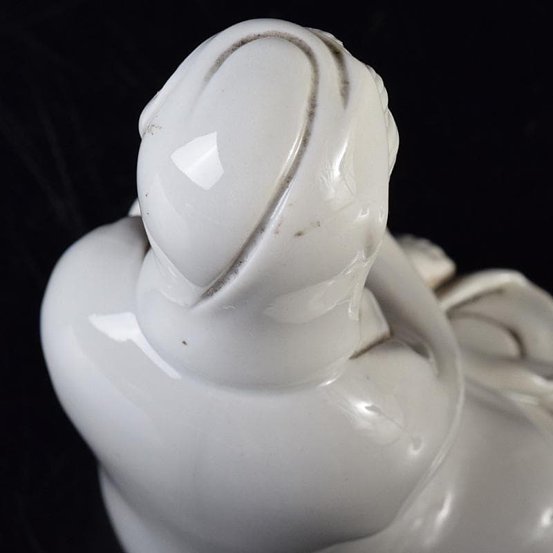 中国　徳化窯白磁　観音像　仏像　置物　V　R8485