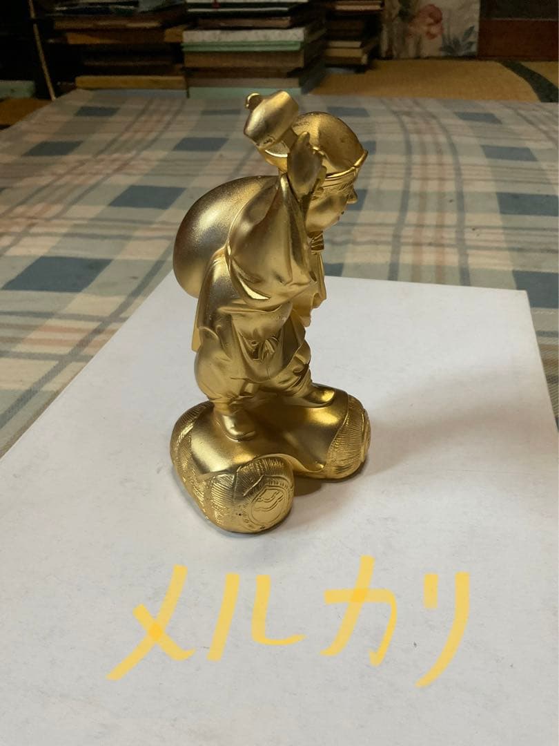 黄金の大黒様。縁起物。重さが有ります。【ケース無し、美品、24KGP製】。