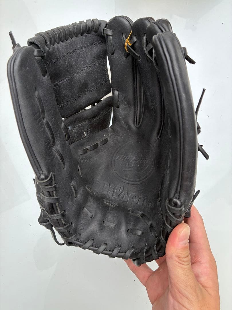 ま*じ様 定価36.000円激レア！！野茂英雄モデル　軟式グローブ 黒