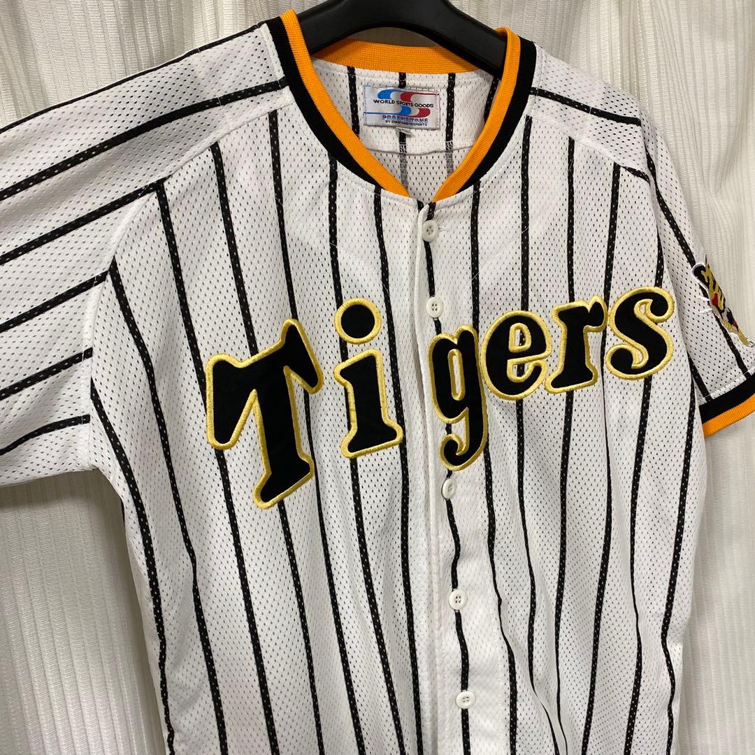 美品 阪神タイガース復刻ユニフォーム　シャープ産業 背番号なし無地L 90年
