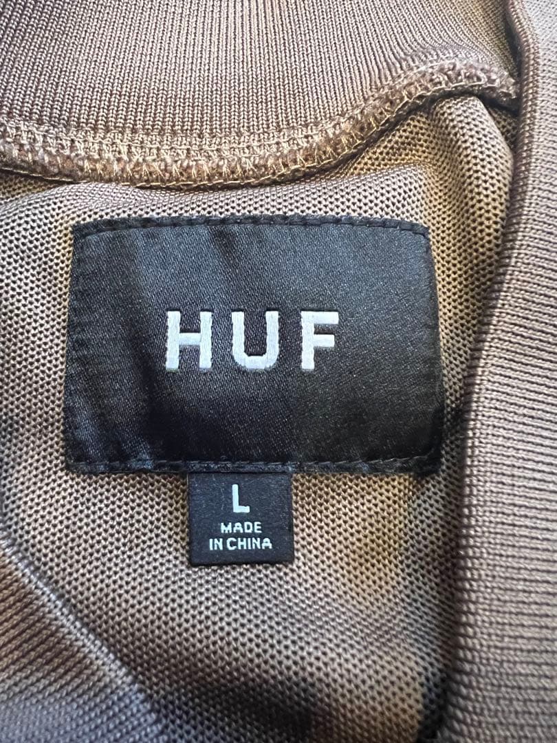 HUF トラックジャケット L ブラウン　アウター 長袖 ストリート