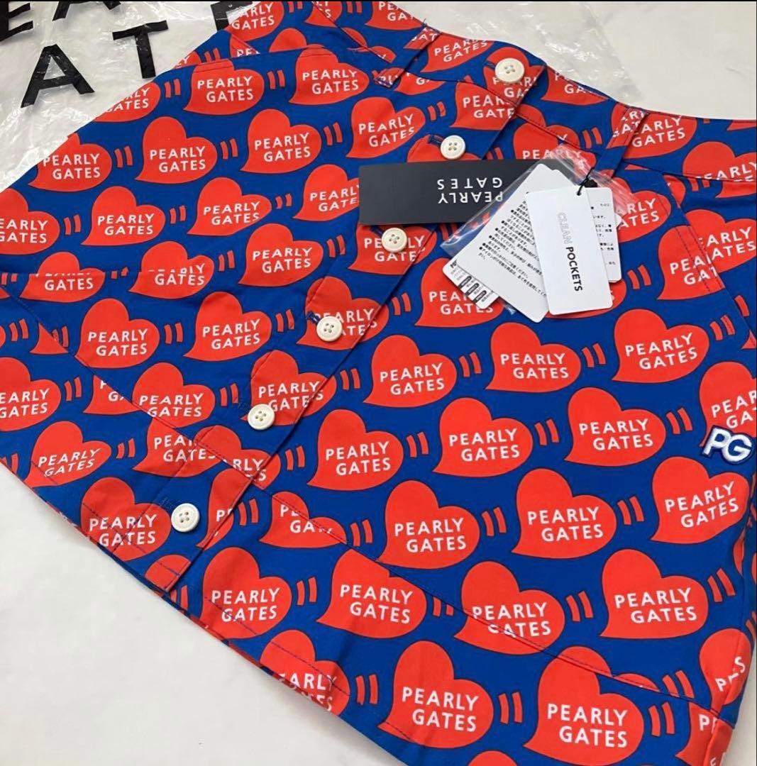 ★PEARLY GATES★ ハート柄スカート ★サイズ1★新品未使用