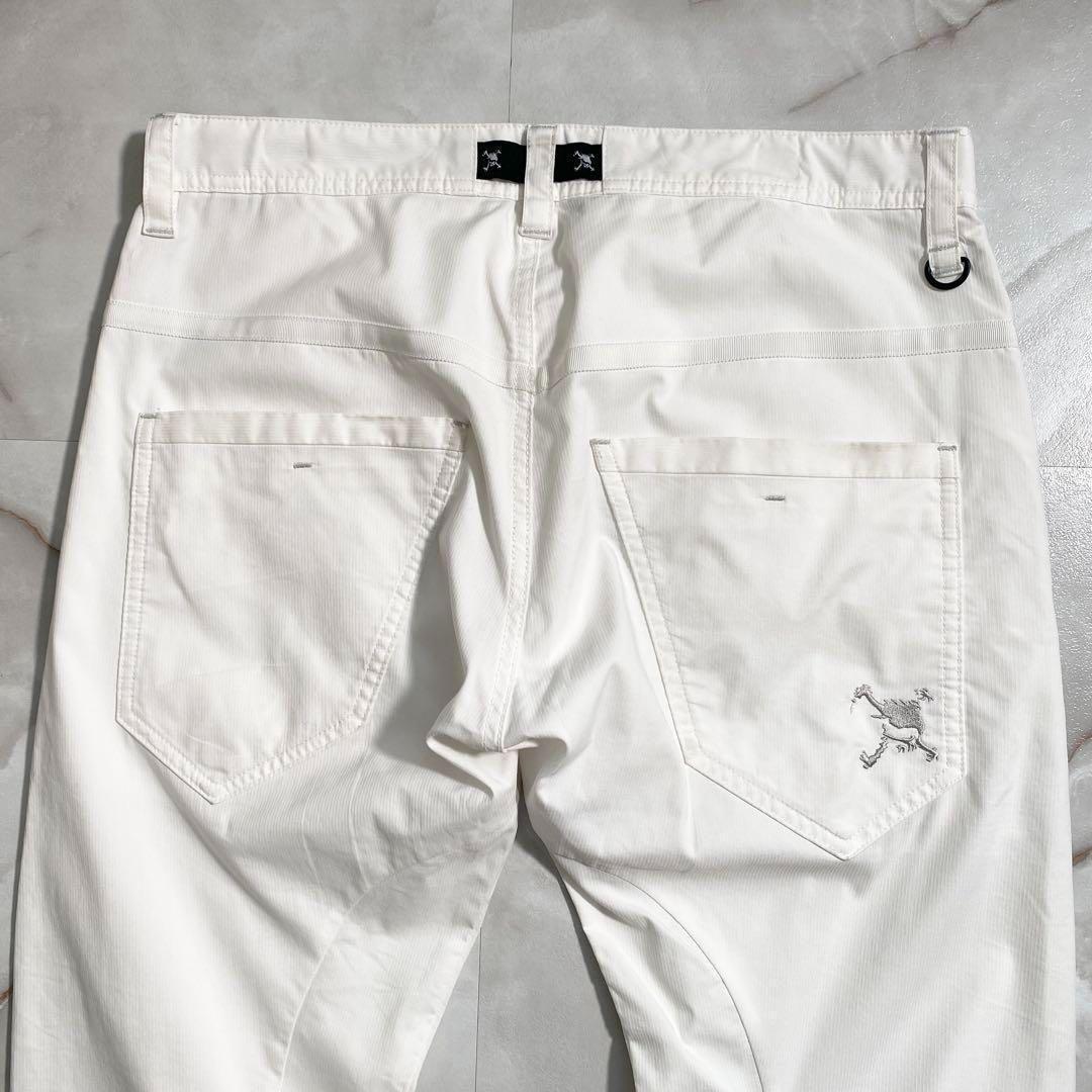 A16522 オークリーゴルフ 17ss メンズ スカル ロングパンツ 白W34