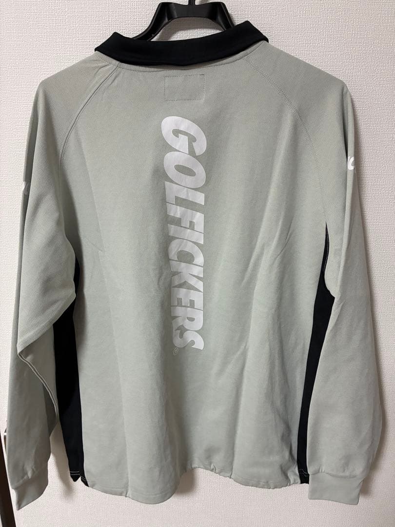 golfickers ロングスリーブジップシャツ グレー