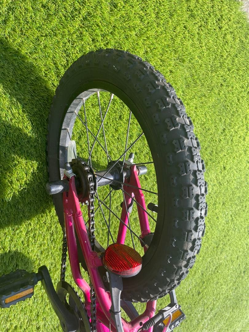 【うなぎ】ヨツバサイクル【クリスタルピンク】　キッズバイク 16インチ