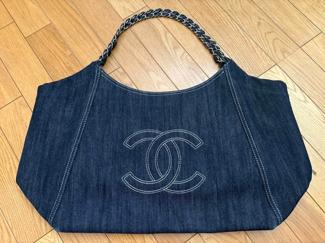 CHANEL★デニム　特大　トートバッグ　マザーズバッグ★ノベルティ