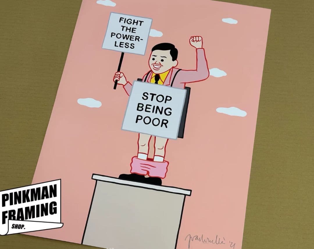 Joan Cornellà 版画【stop being poor】 ED100