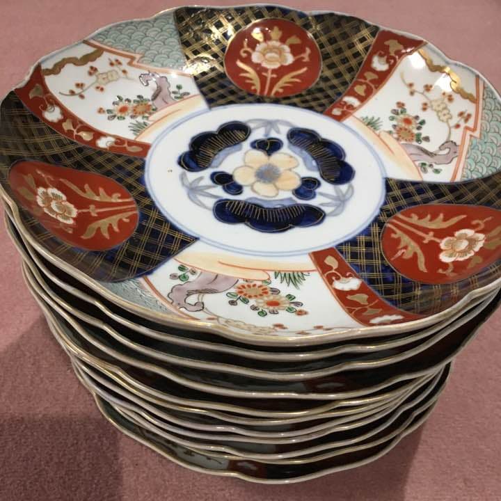 【骨董品】伊万里 大皿11枚セット 25cm