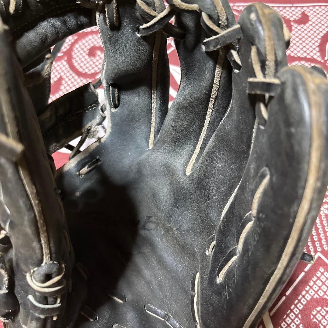 ミズノ 硬式レザーグローブ 黒 オールラウンダー