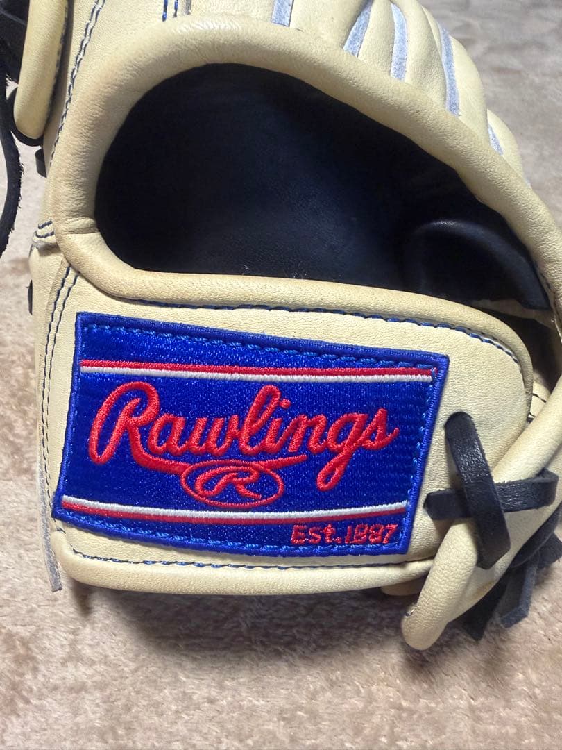 Rawlings 硬式グローブ クリーム色 収納袋付き