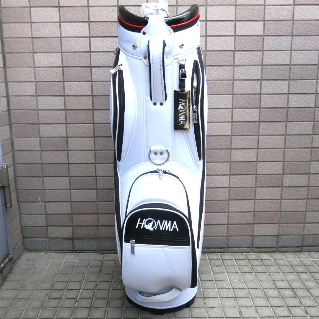 未使用　HONMA ホンマ 　キャディーバック　9型 ホワイト×レッド