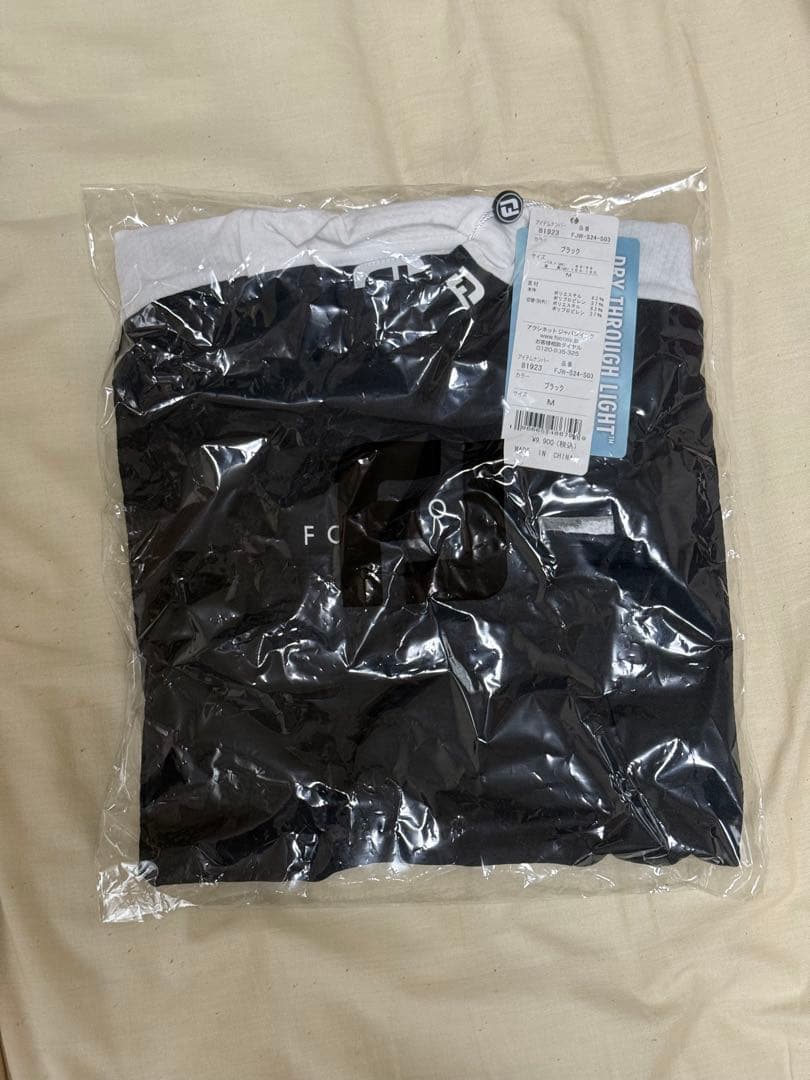 FOOTJOY ゴルフシャツ ブラック/ホワイト 新品　Mサイズ