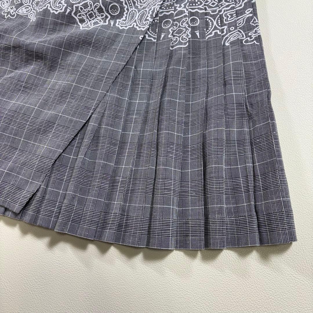 ✨美品✨ パーリーゲイツ プリーツスカート 総柄 チェック ゴルフウェア