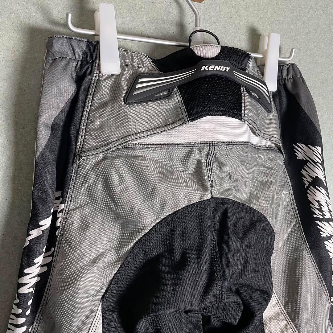 M　レーシングパンツ　モトクロス　黒×白×グレー　プロテクター　綺麗