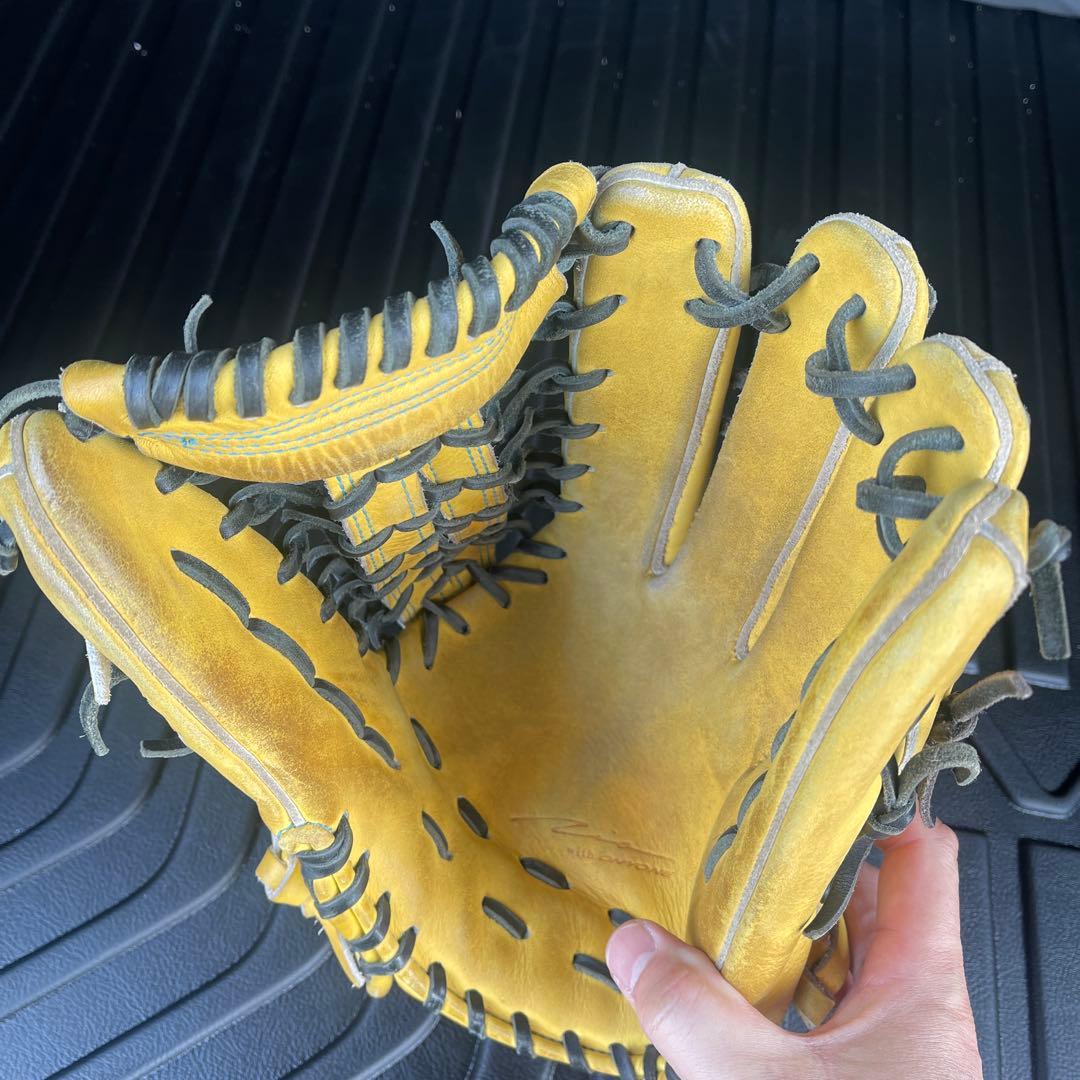 IPセレクト 硬式野球グローブ 黄色　外野用