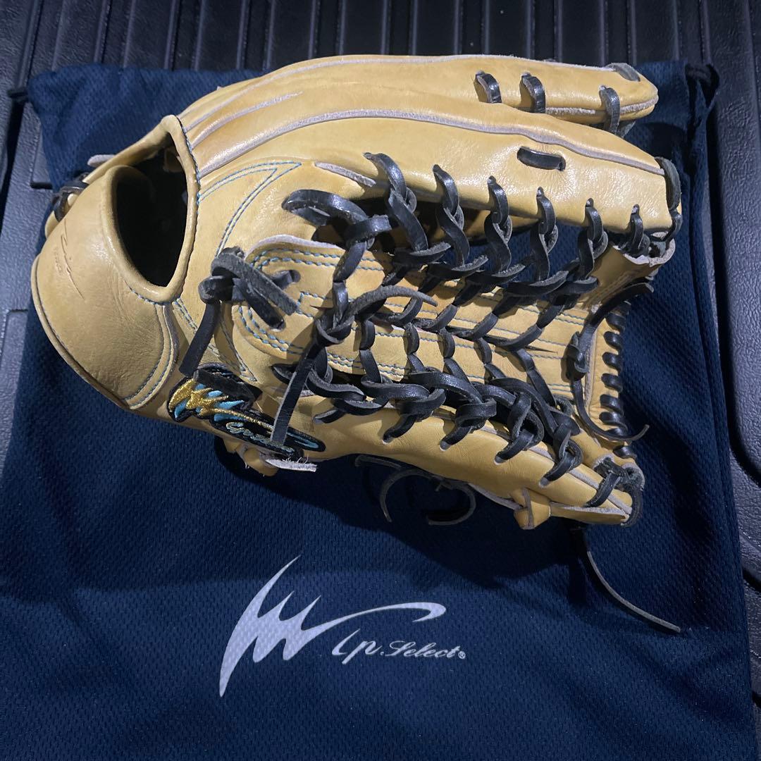 IPセレクト 硬式野球グローブ 黄色　外野用