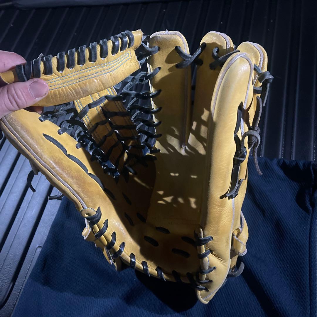 IPセレクト 硬式野球グローブ 黄色　外野用