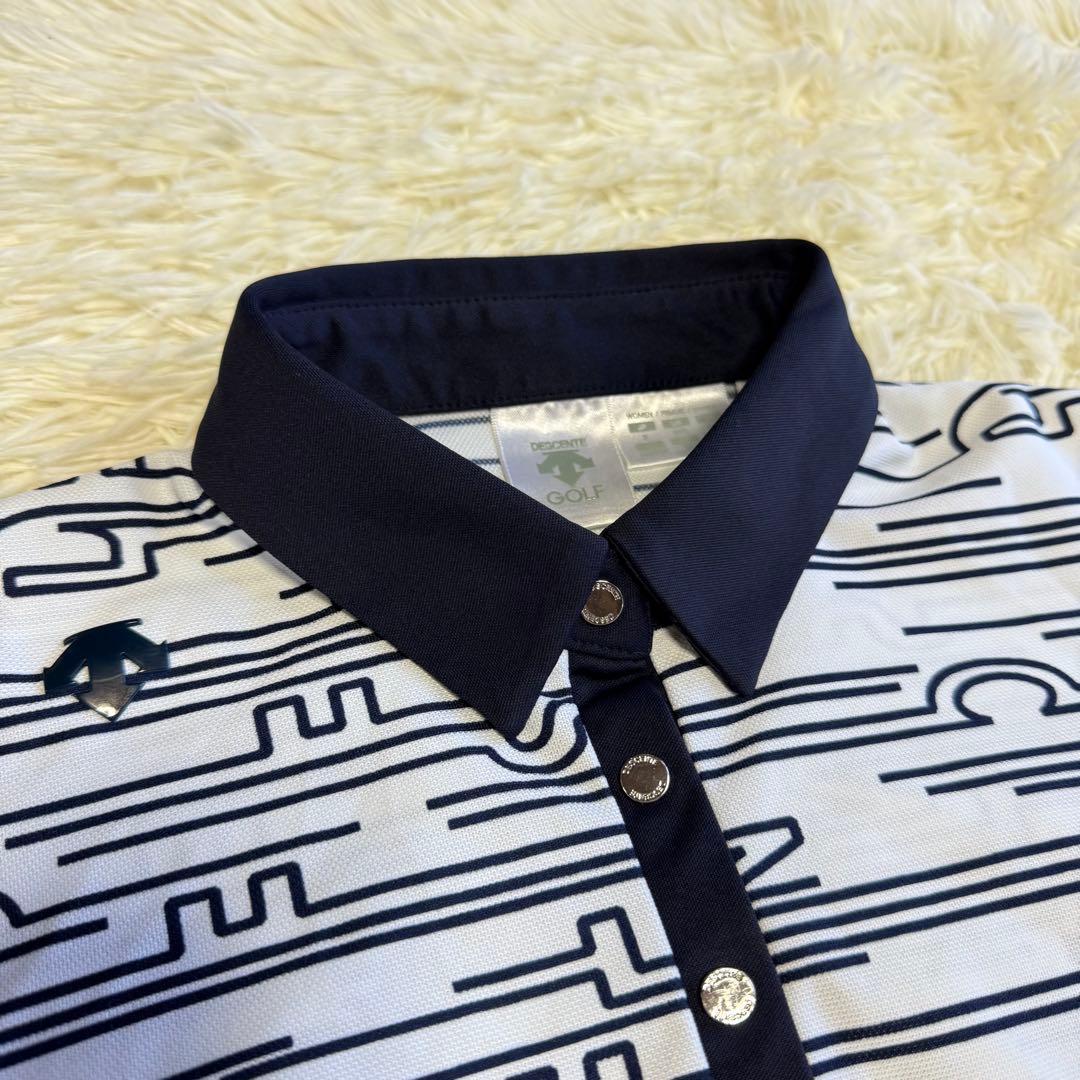 【デサントゴルフ】美品 セットアップ ノースリーブ スカート S レディース