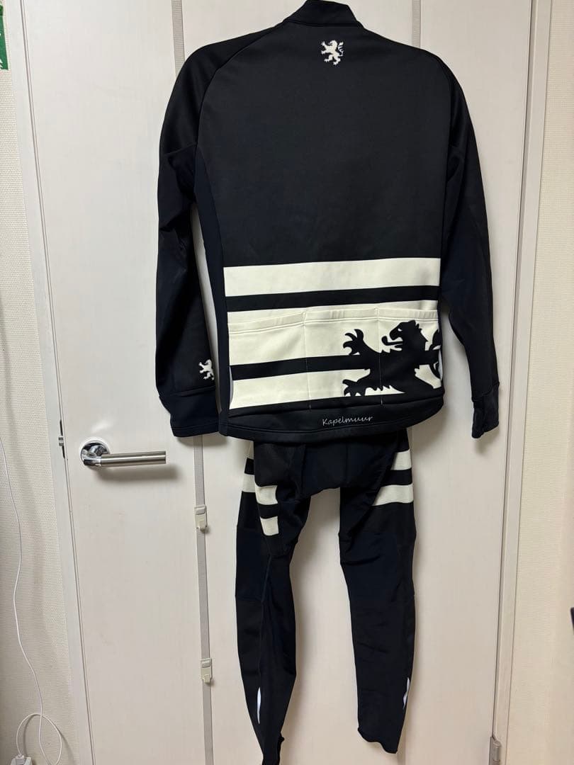 Kapelmuur サイクルジャージ 上下セットブラックカペルミュールM 裏起毛