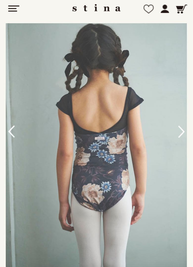 新品タグ付stina♡Jr.S old flower charcoal/girl