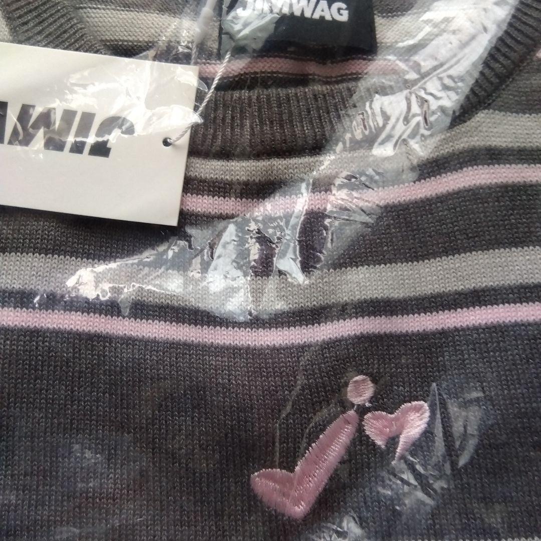 JIMWAG ストライプセーター グレー/ピンク 新品