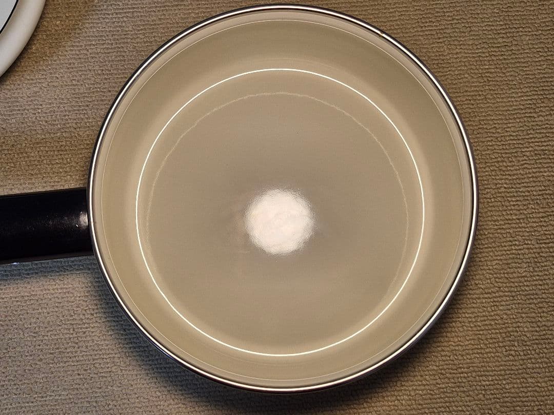 専用出品　レトロ　フジホーロー ハニーウェア　片手鍋／両手鍋　花柄(ブルー)