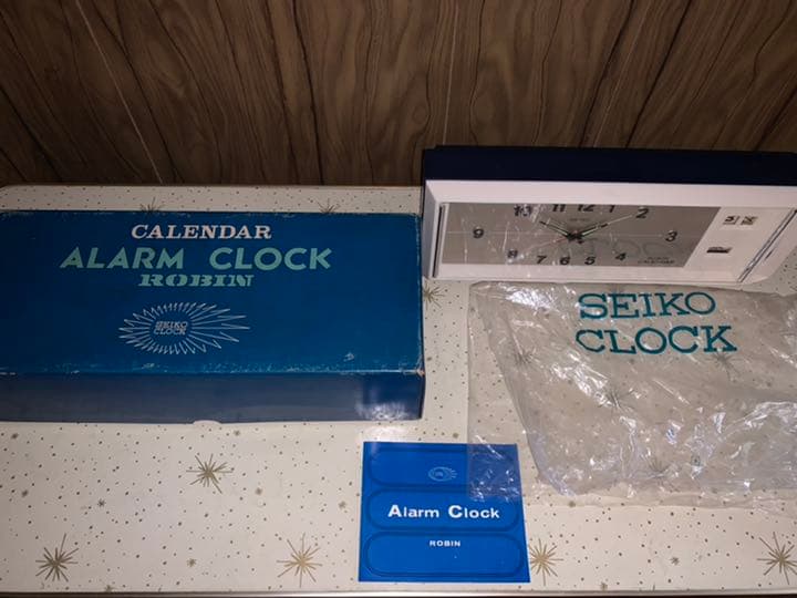 ☆SEIKO セイコー ロビン　カレンダー付　アラームクロック☆昭和レトロ