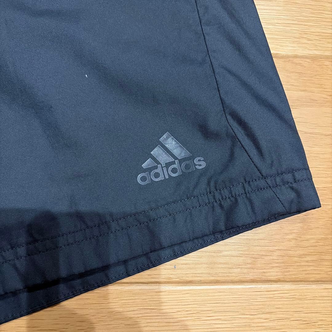 adidas フード付きランニングウェア上下セット ネイビー