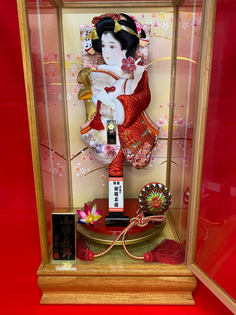 羽子板　ガラスケース１５号・サイズ間口約３２×奥行約２９×高さ約６４㎝