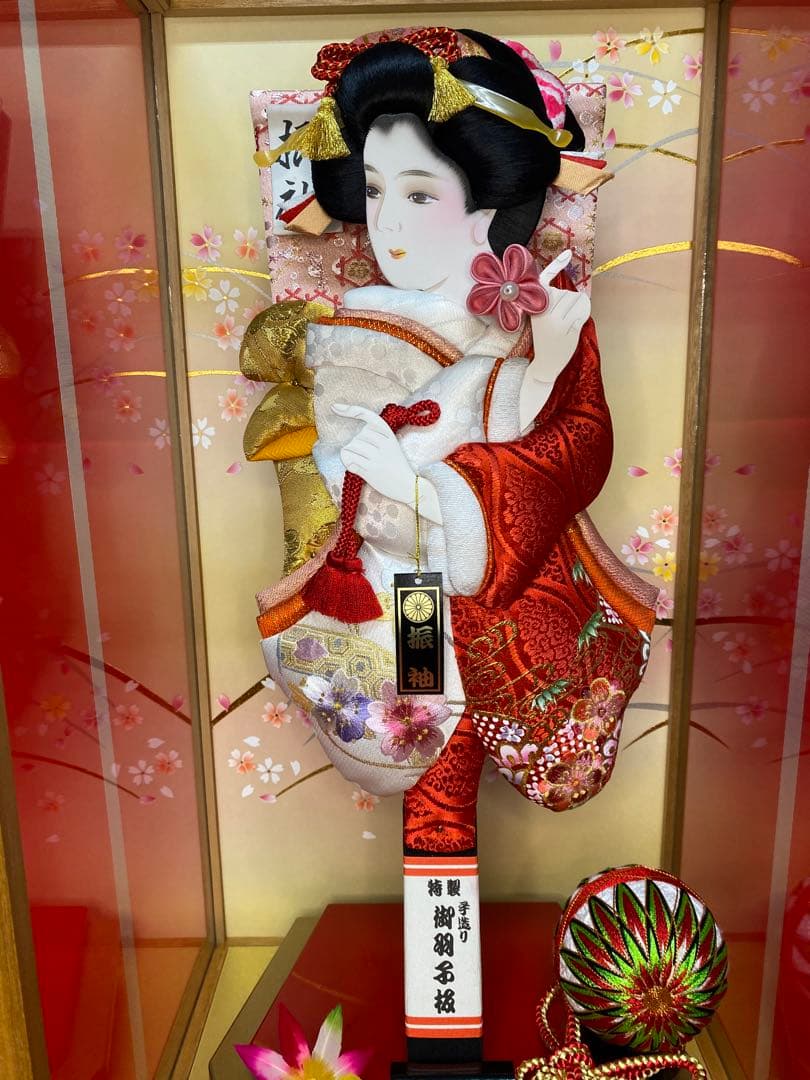 羽子板　ガラスケース１５号・サイズ間口約３２×奥行約２９×高さ約６４㎝